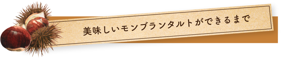 美味しいモンブランタルトができるまで