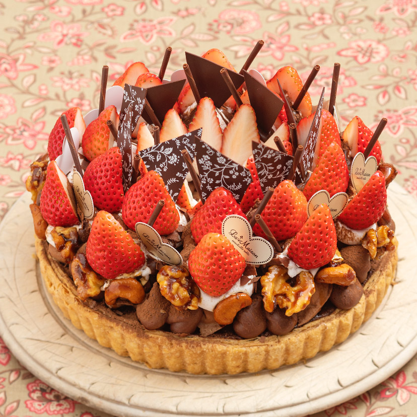 いちごと生チョコレートのタルト フルーツタルトのラ メゾン アンソレイユターブル いちごと生チョコレートのタルト フルーツタルトのラ メゾン アンソレイユターブル