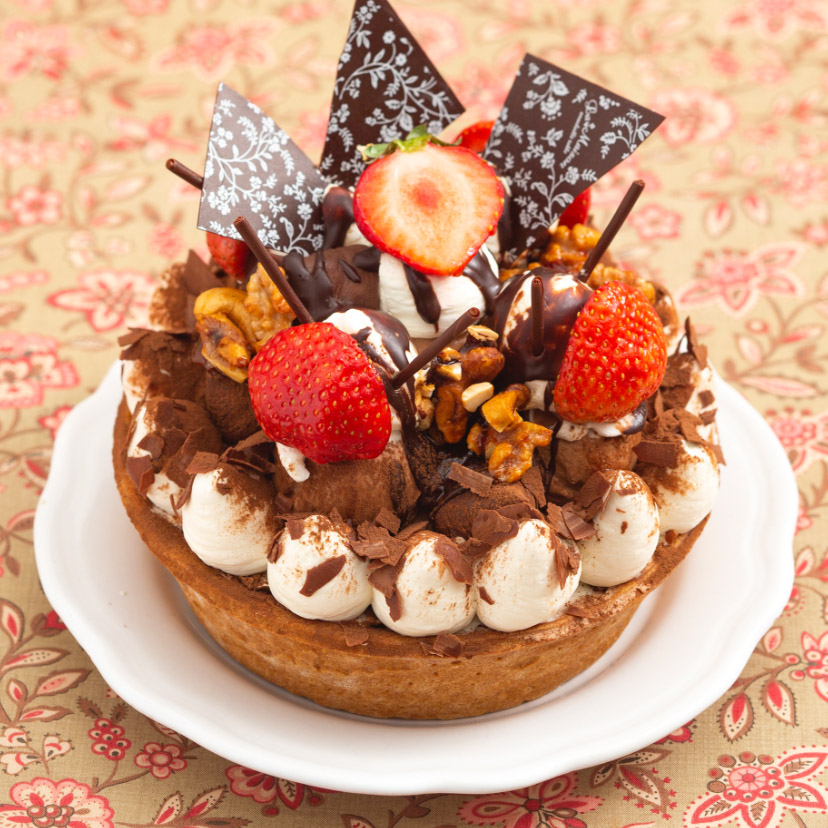 いちごと生チョコレートのタルト フルーツタルトのラ メゾン アンソレイユターブル いちごと生チョコレートのタルト フルーツタルトのラ メゾン アンソレイユターブル