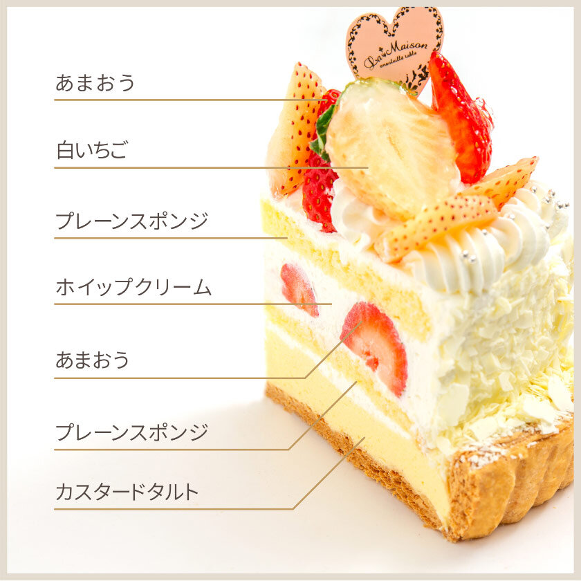 年末年始限定】白いちごとあまおうのショートケーキタルト｜フルーツ